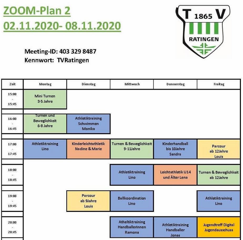 Der Trainingsplan steht Auf gehts mit Online-Sport